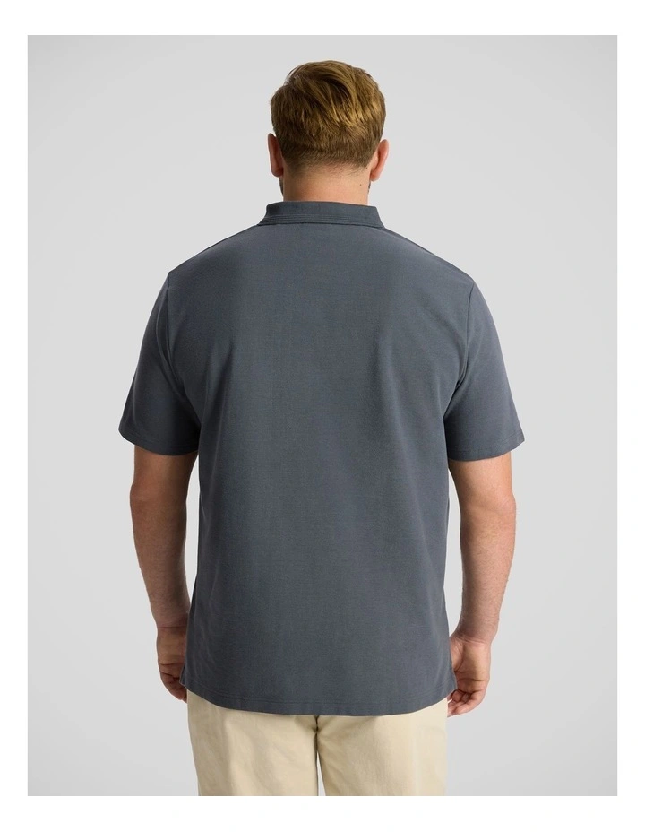 Oliver Textured Polo in Steel Blue image 2