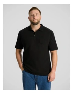 Oliver Textured Polo in Black