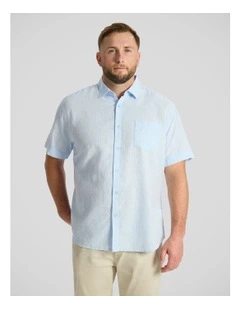 Solomon Linen Shirt in Sky