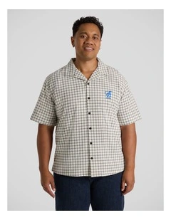 Embroidered Boxy Fit Shirt in Cream