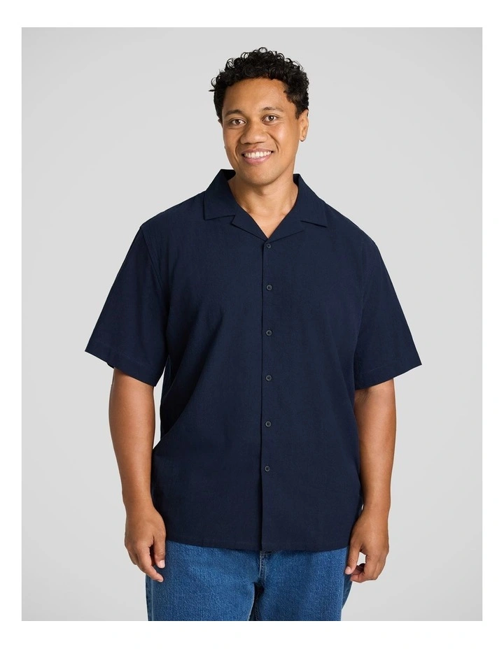 Barnaby Relaxed Fit Shirt in Navy image 1