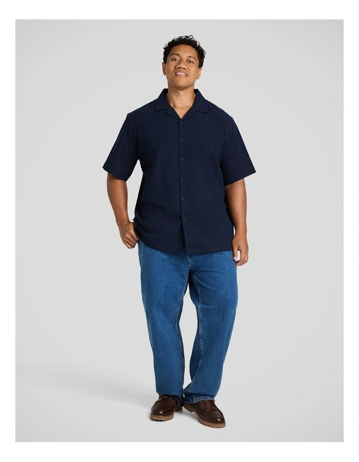 Barnaby Relaxed Fit Shirt in Navy image 4