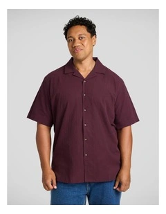 Barnaby Relaxed Fit Shirt in Burgundy