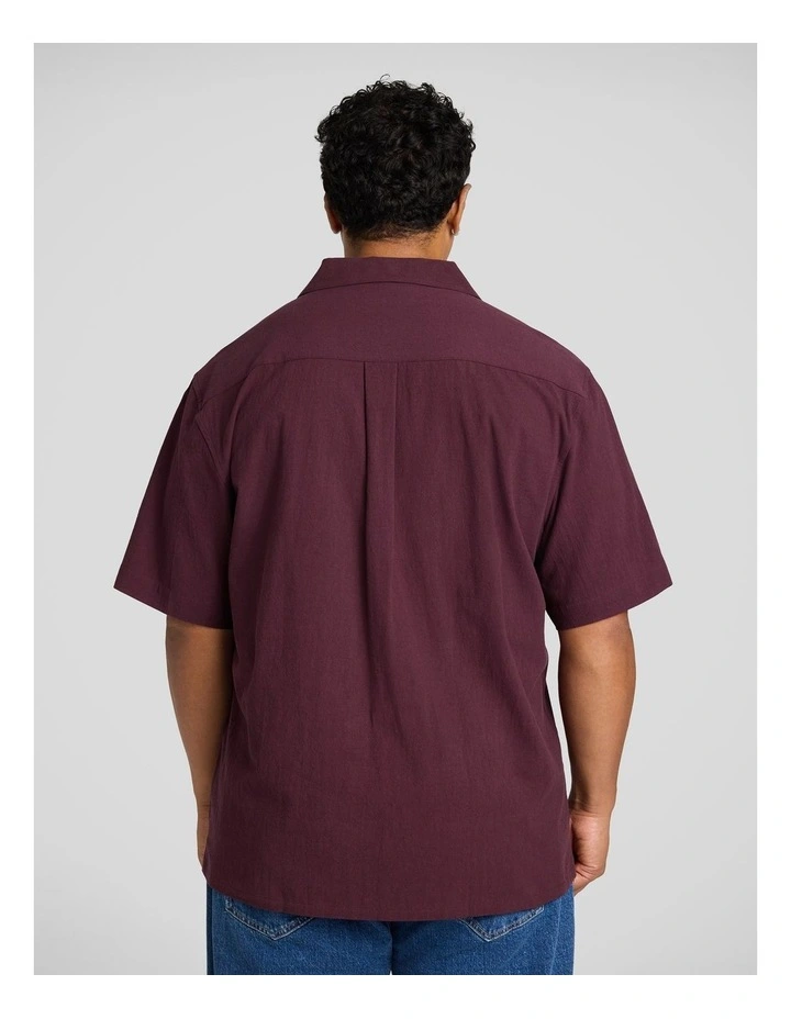 Barnaby Relaxed Fit Shirt in Burgundy image 2