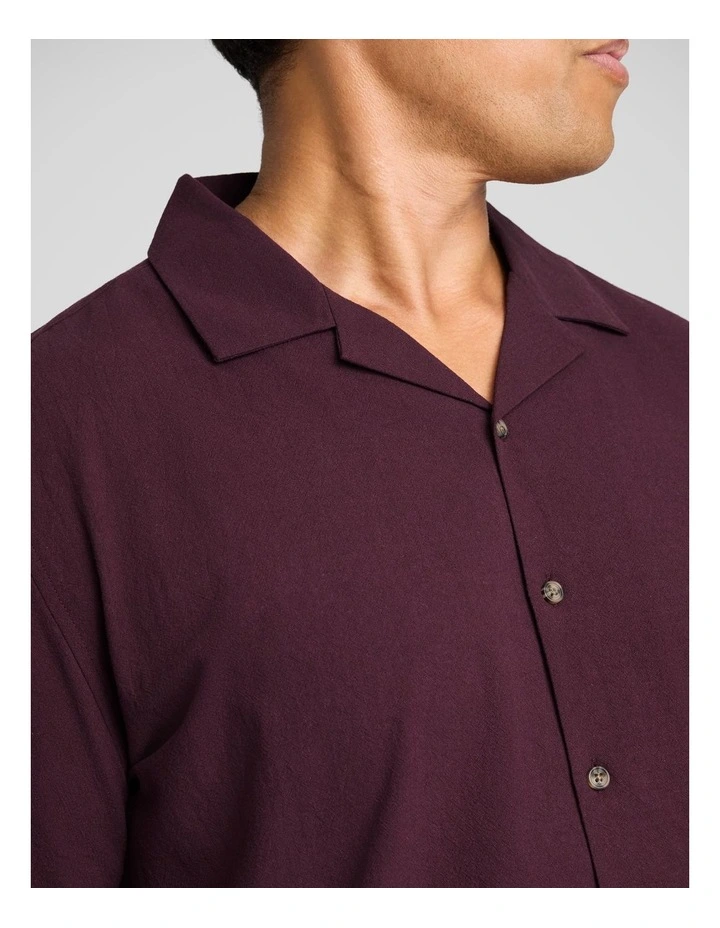 Barnaby Relaxed Fit Shirt in Burgundy image 3