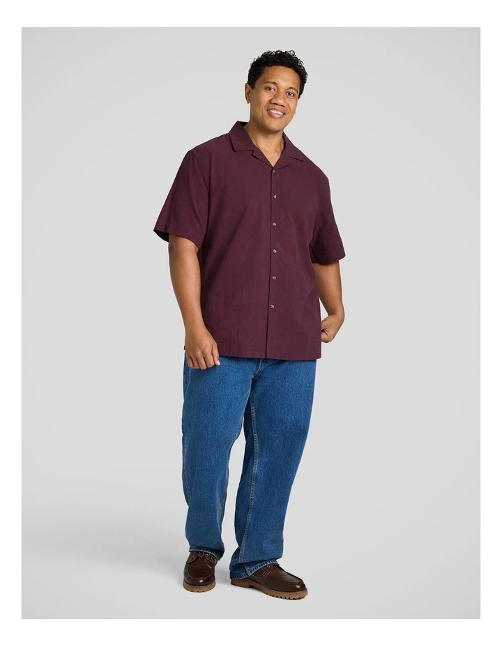 Barnaby Relaxed Fit Shirt in Burgundy image 4