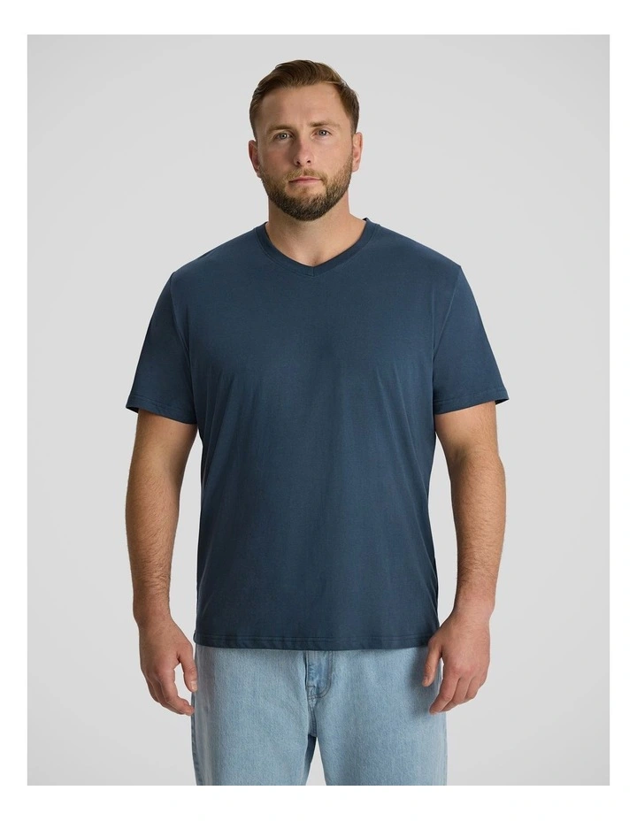 Essential V Neck Tee in Midnight Blue image 1