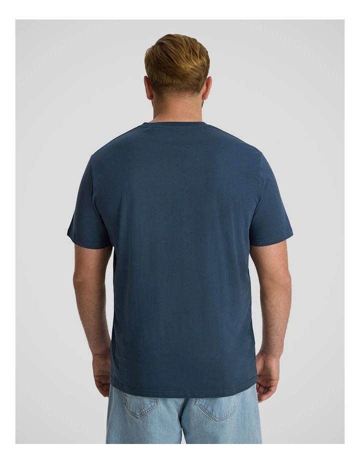 Essential V Neck Tee in Midnight Blue image 2
