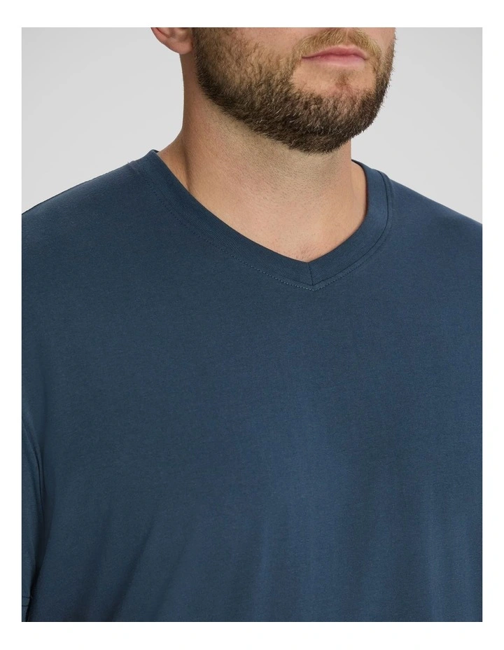 Essential V Neck Tee in Midnight Blue image 3
