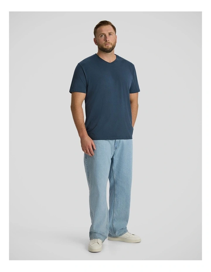 Essential V Neck Tee in Midnight Blue image 4