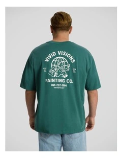 Painter Relaxed Fit Tee in Dark Teal