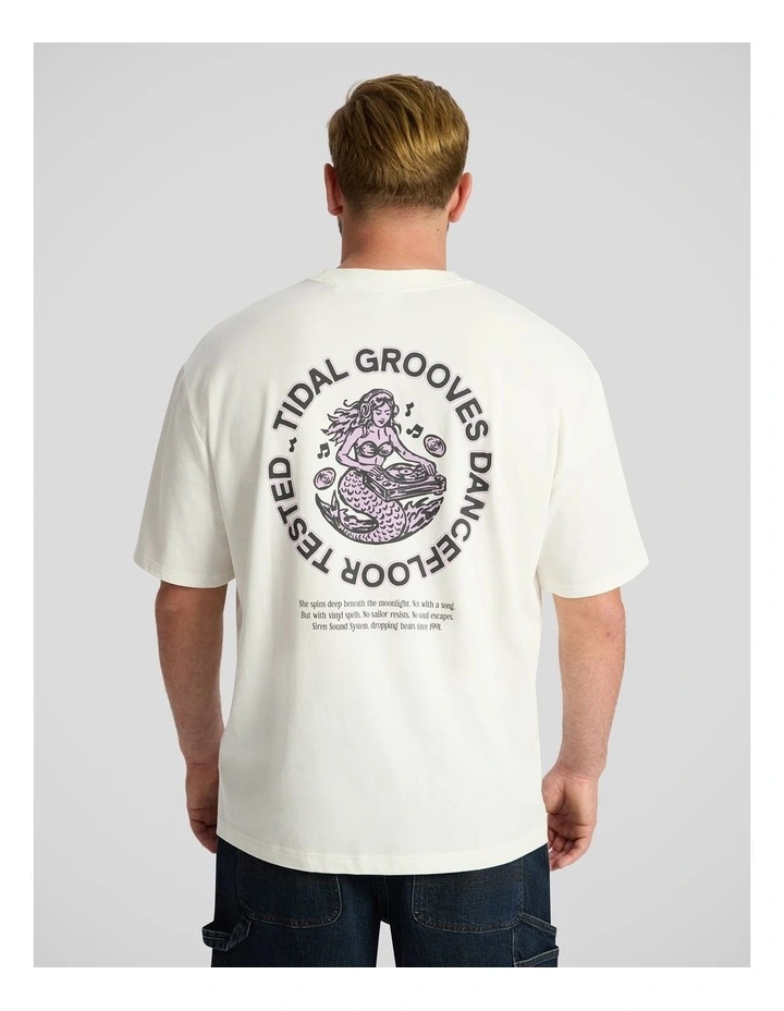 Playlist Relaxed Fit Tee in Ivory image 1