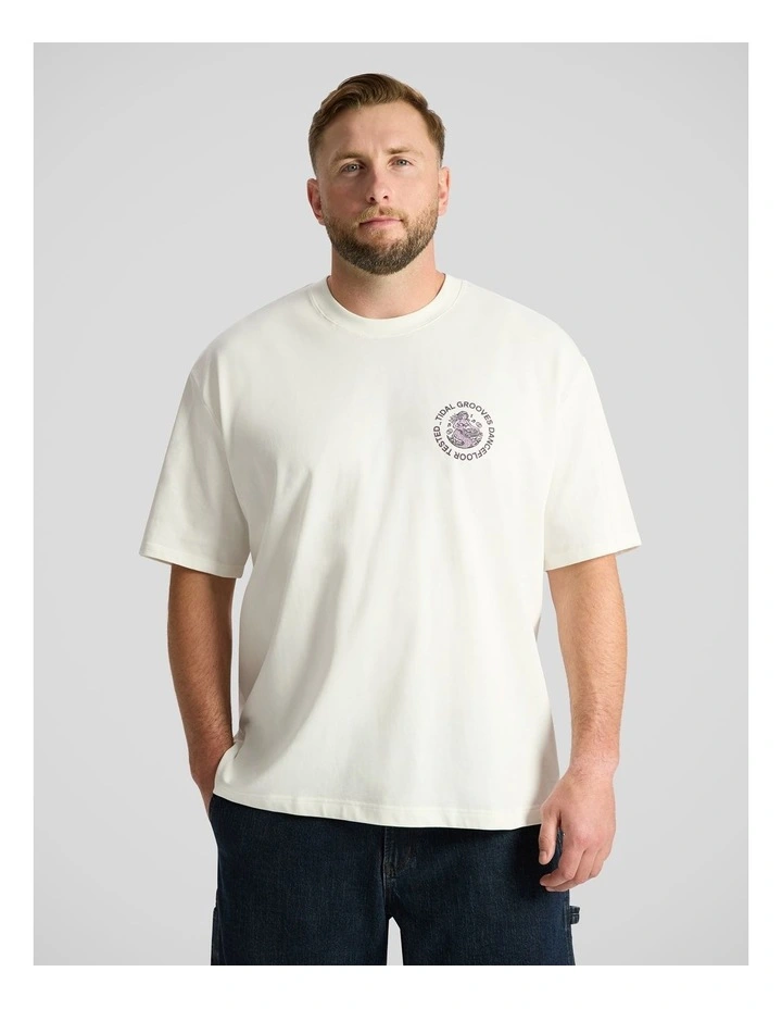 Playlist Relaxed Fit Tee in Ivory image 2