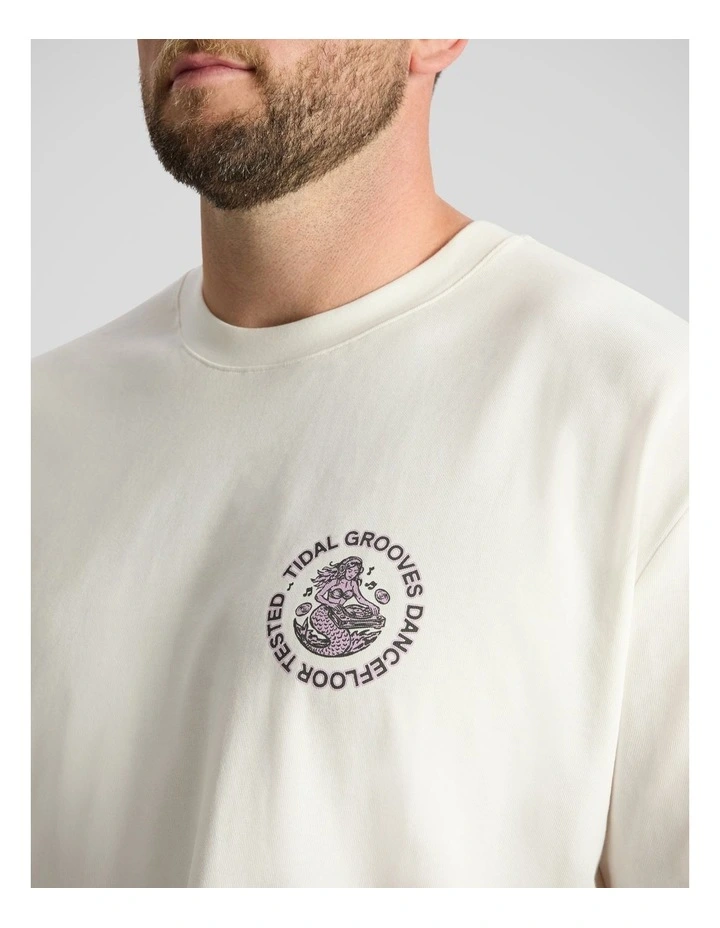 Playlist Relaxed Fit Tee in Ivory image 3