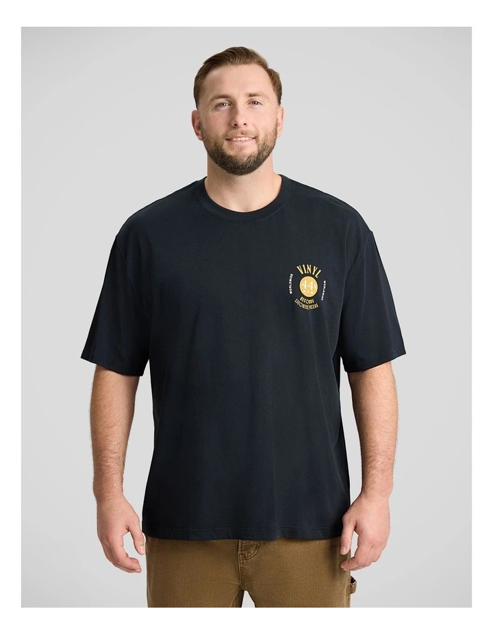 Vinyl Relaxed Fit Tee in Black image 2