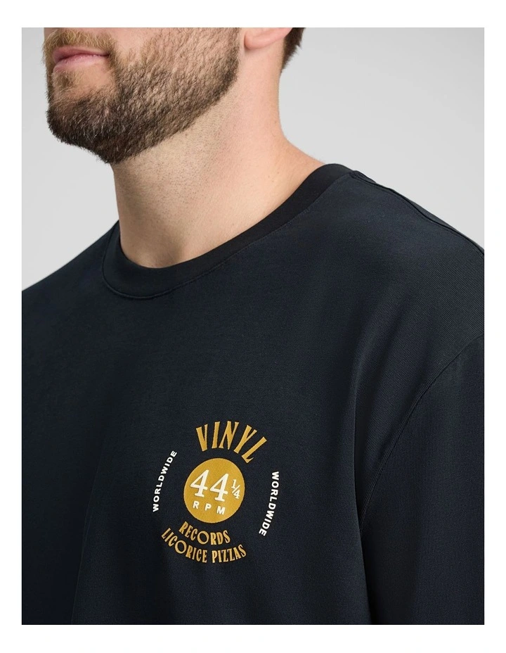 Vinyl Relaxed Fit Tee in Black image 3