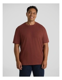 Classic Heavy Weight Tee in Brick Red