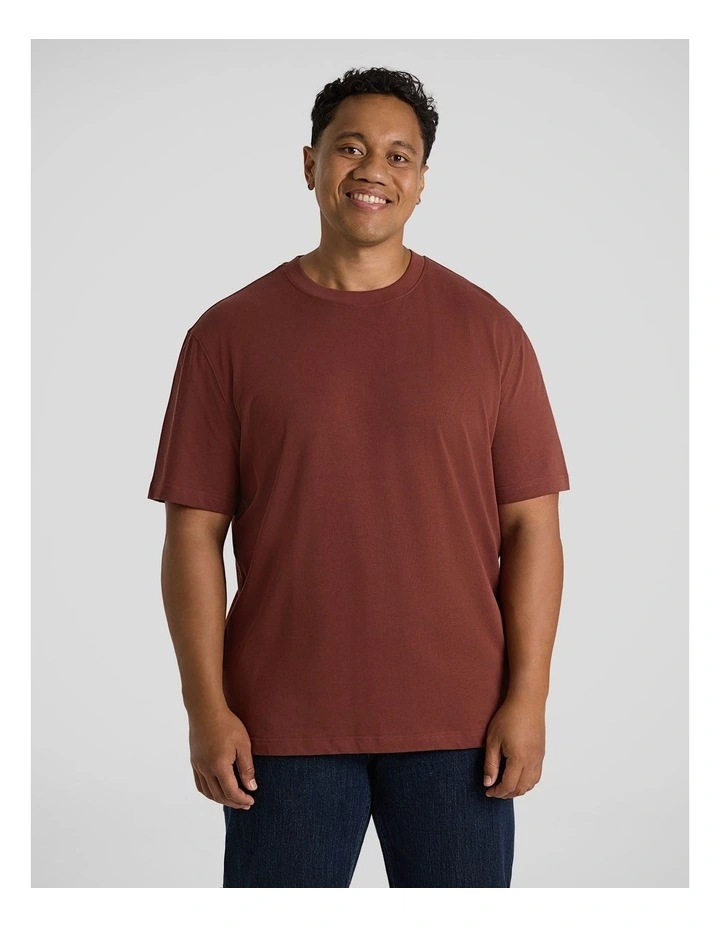 Classic Heavy Weight Tee in Brick Red image 1