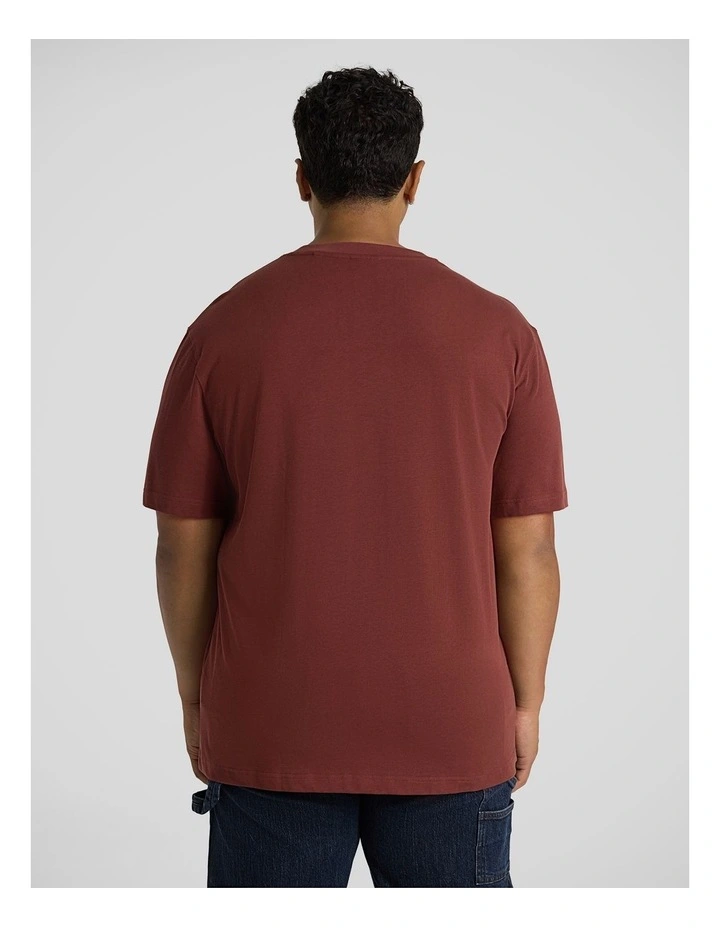 Classic Heavy Weight Tee in Brick Red image 2