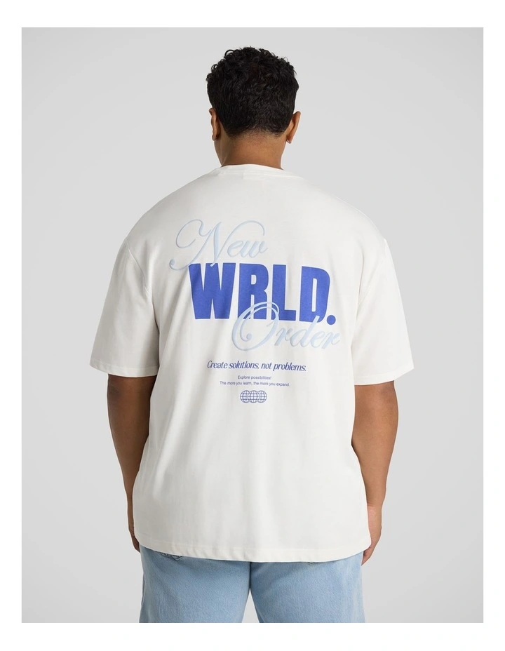 New World Relaxed Fit Tee in White image 1
