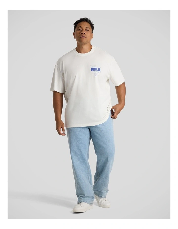 New World Relaxed Fit Tee in White image 4