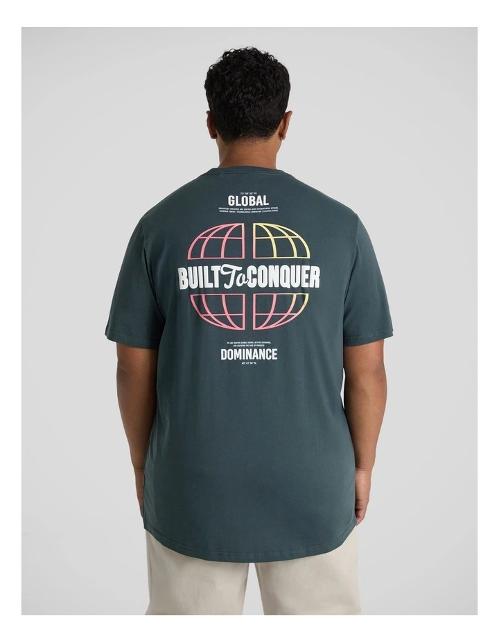 Conqeur Longline Tee in Peacock image 1