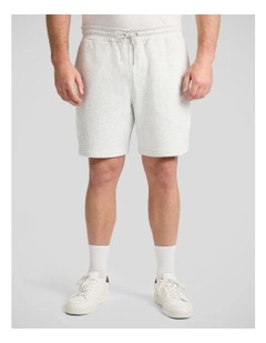 Levi Fleece Track Short in Grey Marle