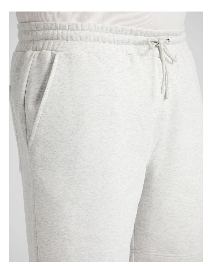 Levi Fleece Track Short in Grey Marle image 3