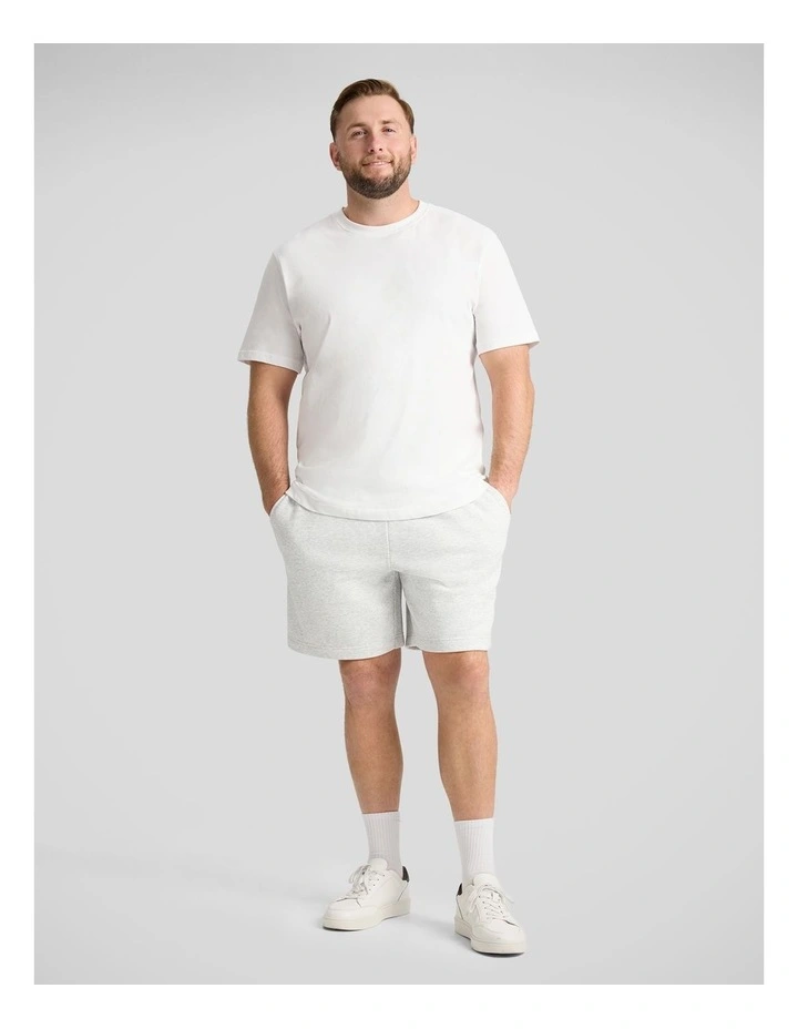 Levi Fleece Track Short in Grey Marle image 4