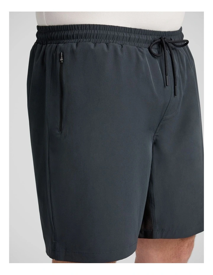 Active Woven Stretch Short in Graphite image 3