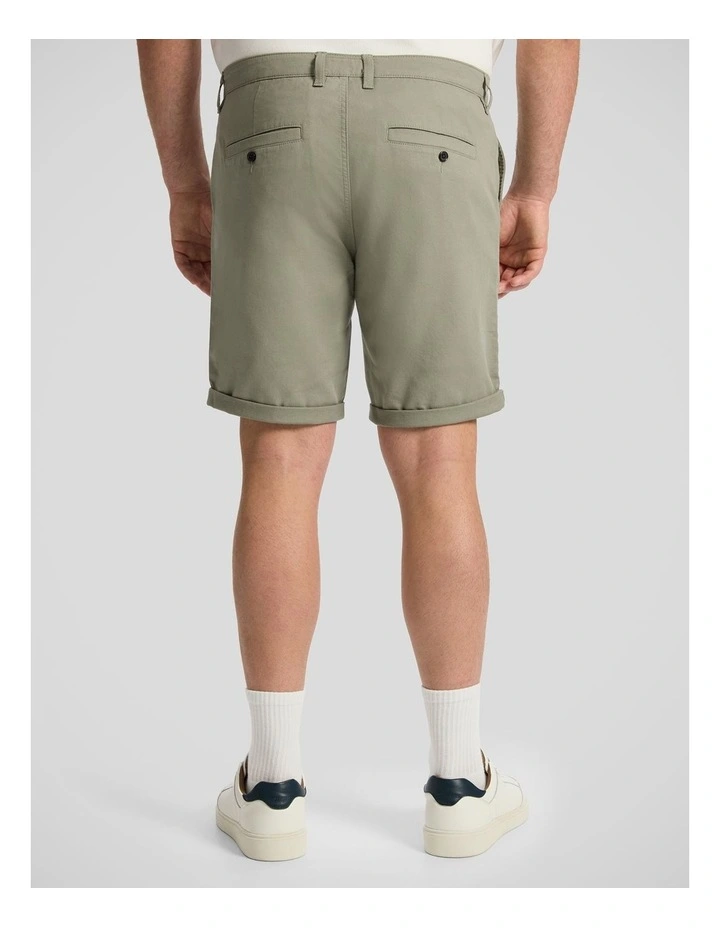 Charlie Canvas Short in Moss image 2