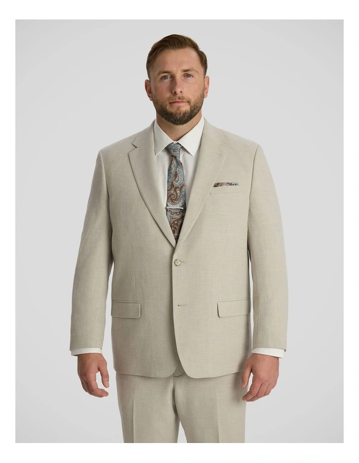 Enzo Textured Suit Jacket in Stone image 1