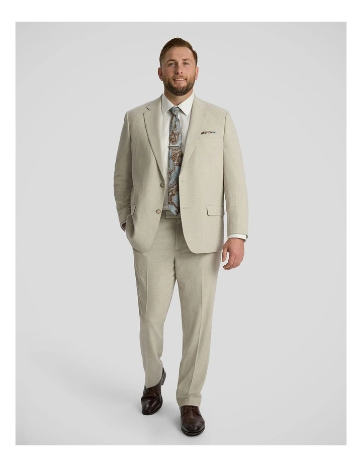 Enzo Textured Suit Jacket in Stone image 2