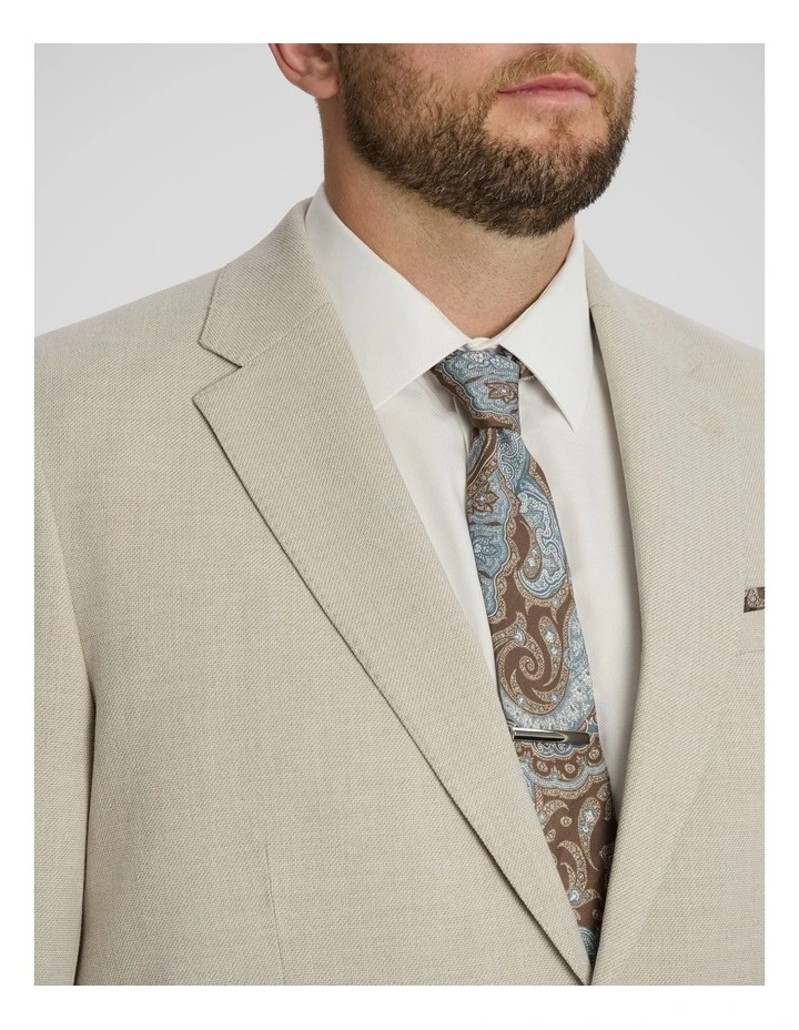 Enzo Textured Suit Jacket in Stone image 3
