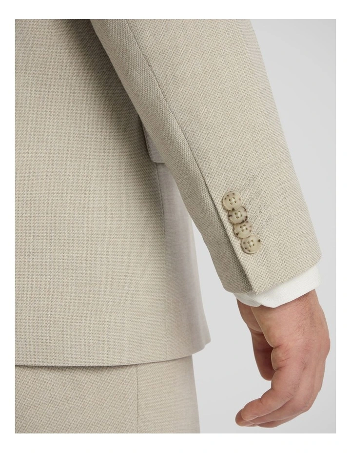Enzo Textured Suit Jacket in Stone image 5