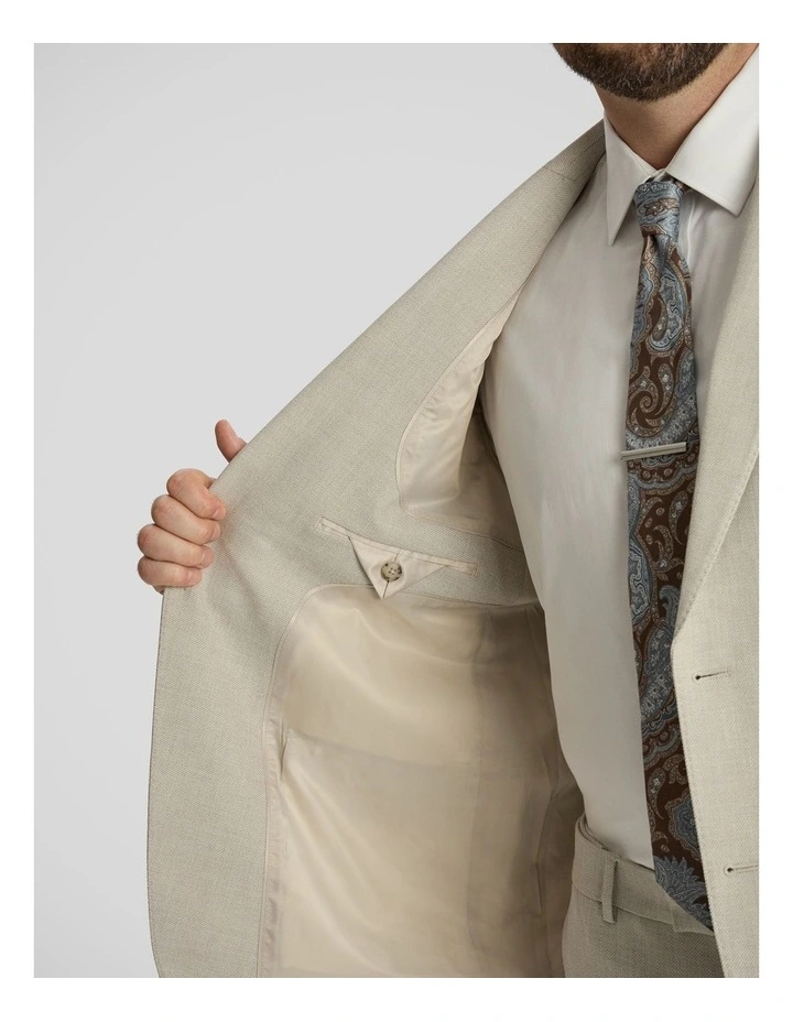 Enzo Textured Suit Jacket in Stone image 6