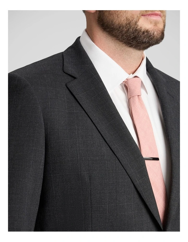 London Check Suit Jacket in Charcoal image 3