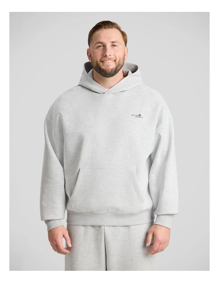 Tech Relaxed Fit Hoodie in Grey Marle image 1