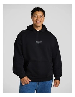 Worldwide Relaxed Fit Hoodie in Black