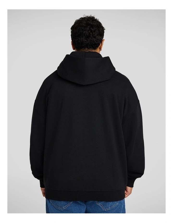 Worldwide Relaxed Fit Hoodie in Black image 2