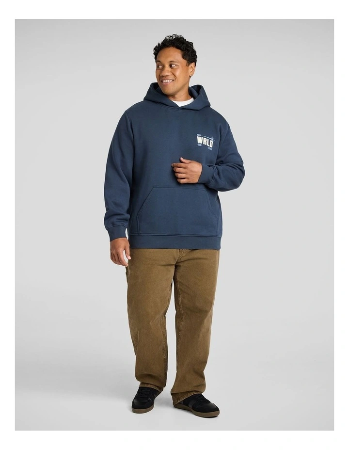 New World Regular Fit Hoodie in Petrol image 4