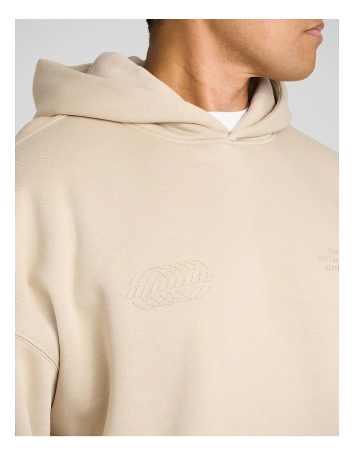 Monde Relaxed Fit Hoodie in Beige image 3