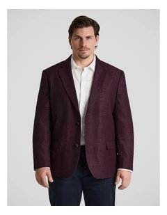 Elias Textured Blazer in Burgundy