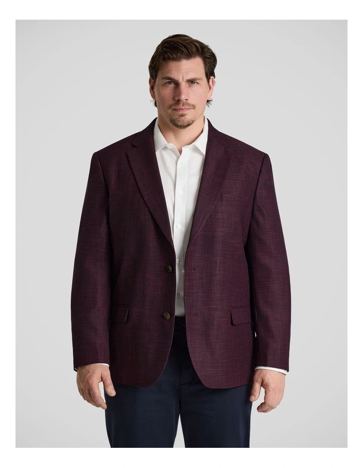 Elias Textured Blazer in Burgundy image 1