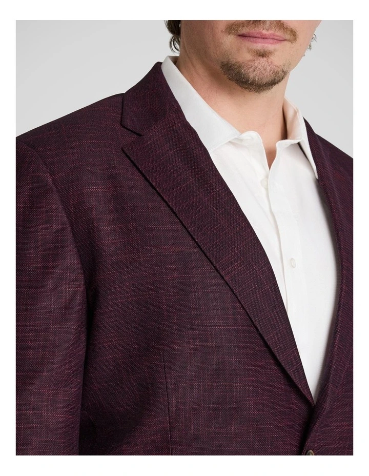 Elias Textured Blazer in Burgundy image 2