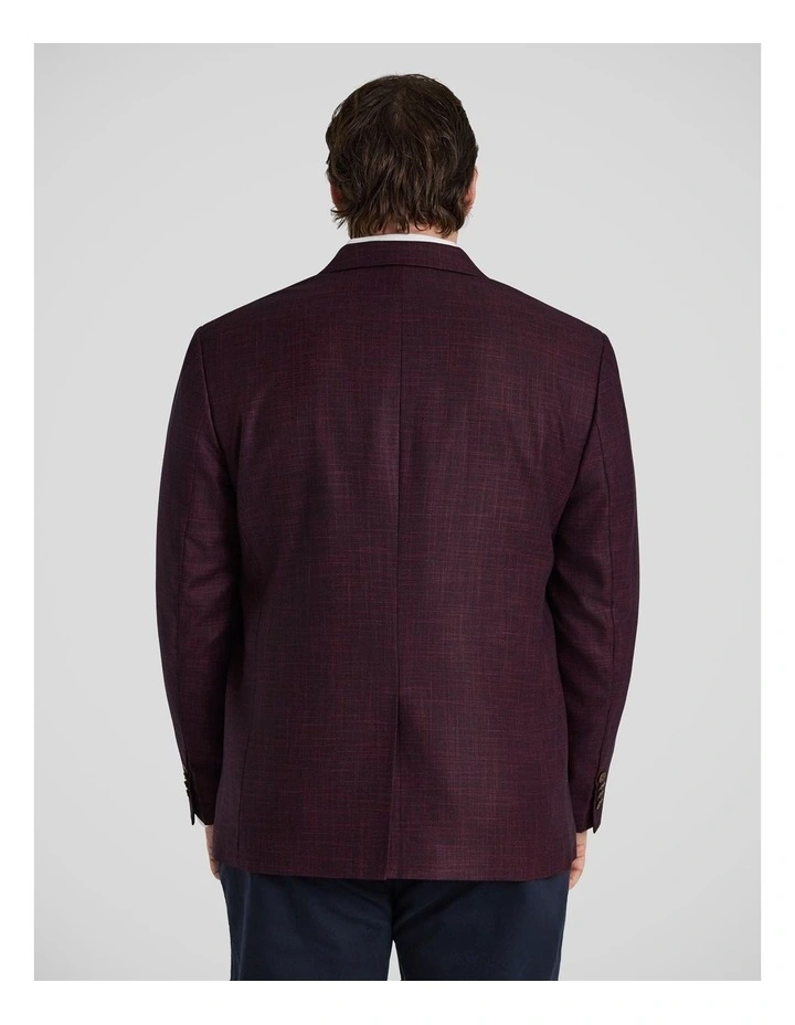 Elias Textured Blazer in Burgundy image 3