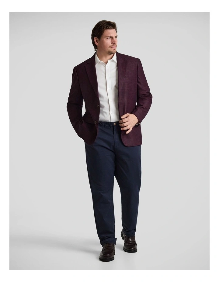 Elias Textured Blazer in Burgundy image 4