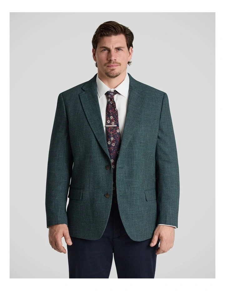 Liam Textured Blazer in Teal image 1