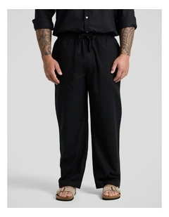 Shoreline Linen Pant in Black