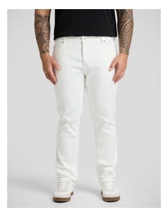 Maison Regular Knit Jean in White